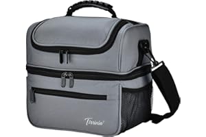 Kato Tirrinia Cooler Bag 13L Bolsa de almuerzo aislada con correa ajustable para el hombro para almacenamiento de calor y frío, bolsa de picnic bolsa térmica bolsa de comida para el trabajo, hombres