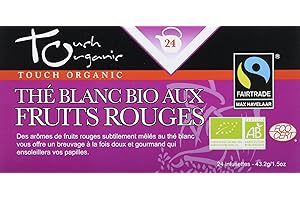 Touch Organic Thé Blanc aux Fruits Rouges 24 Sachets 43 g - BIO