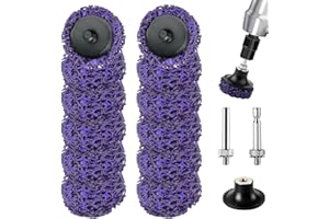 NUTKIT 12 Stück Csd Scheibe, 2 inch 50mm Grobreinigungsscheibe für Winkelschleifer, Lila CSD Scheibe Schleifscheiben, Reinigungsscheibe Set zum Oberflächenbearbeitung Metall Edelstahl, Farbe Rost