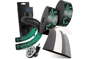 KAKVEIAI 2 pcs Ruban pour Guidon, Vélo de Route Ruban, Guidon pour vélo résistante à la déchirure, pour Bouchons D'extrémité et Bandes Adhésives incluses -Résistant à l'usure Antidérapante et Facile à Poser
