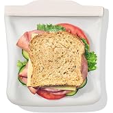 OXO Good Grips Silicone Reusable Bag Sandwich Bag (28 oz) - Oat | Dikişsiz gıda sınıfı silikon yapı, Sızdırmaz, Toza dayanıkl