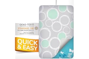 smart&gentle Made in Germany Tapis de Repassage sur Table pour fers à Vapeur 100x65cm - Nappe de Repassage sur Table antidérapant, Nappe a Repasser avec Protection Contre la Chaleur et l'humidité