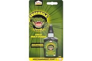 Pattex Crocodile Power | Colle Multi-Usages (50 g) – Transparente pour toutes conditions – Forte tous matériaux même flexibles – Universelle puissante