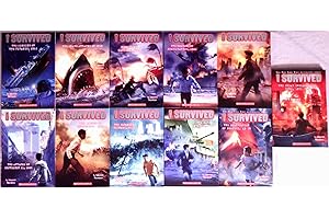 I Survived Set of 11 Books: Destruction of Pompeii, Japanese Tsunami, Sinking of the Titanic, Shark Attacks, Hurricane Katrina, Bombing of Pearl Harbor, San Francisco Earthquake, Attacks of September