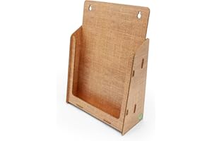 ‎STABLECO stableco 1x ökologischer Wand Prospektständer DIN A4 vertikal 1 Fach indoor Wandprospekthalter im natural Design No Plastic! Just Paper! nachhaltiger Wandflyerhalter, Flyerständer Wandmontage