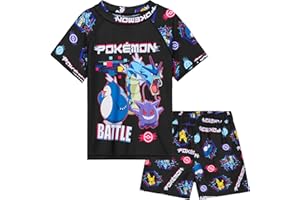 Pokémon Conjunto de Baño Niño Adolescentes Bañador 2 Piezas con Bañador Corto y Chaleco Antisarpullidos Regalo