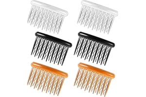 MBAIYO 6Pcs French Hair Side Combs, Twist Hair Combs Hair Comb Accessories Set Plastic Twist Decorative Comb for Women Multiple Hairstyles