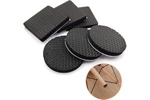 ZHENGYYUU 60 Stück Anti Rutsch Pads, Gummi Möbel Pads Selbstklebend, Filzgleiter Bodenschoner Möbelunterlage, Antirutschmatte Möbelstopper Antirutsch Pads für Stuhlbein Tische Sofas Möbel - Schwarz