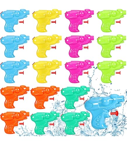 Pack De 2 Pistolas De Agua Con Forma De Fuegos Artificiales – 40 Cm – Alcance Largo – Plástico Resistente – Para Piscina Y Playa