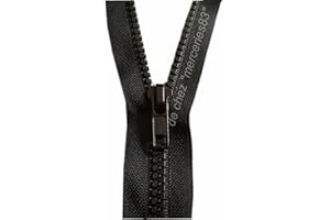 ILC MERCERIE PARADIS Fermeture Éclair 90 cm NOIR - MAILLE 5 mm - Ouvrable Séparable - Largeur 3 cm. (noir, 90 cm)