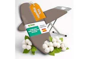 EXMA Funda Tabla de Planchar Plegable - Funda Tabla Planchar Ajustable Funda Plancha Universal Ajustable - Funda Mesa Plancha Funda de Planchar Ajustable - Funda Tabla de Planchar 140x50 - liso marrón