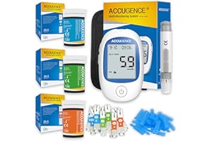 ACCUGENCE 3in1 Multifunction Test Kit with 25 Blood Glucose Test strip, 25 Uric Acid Test strip,15 Blood Ketone Test strip, 3in1 Blood Sugar Monitor For home self-testing -UK mmol/L