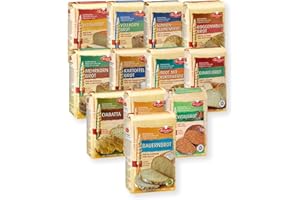 BIELMEIER KÜCHENMEISTER Brotbackmischung Kennenlernset I 12 x 1000 g Brotbackmischungen für Brotbackautomat & Ofen I Einfach backen mit Backmischung