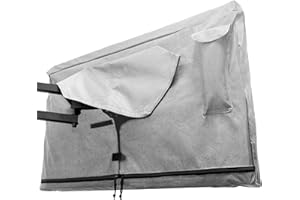 Bozzcovers Outdoor TV-Abdeckung, 139,7 cm (55 Zoll), mit Reißverschluss, wetterfest, wasserdicht, 360-Grad-Schutz, weiche, kratzfeste Innenseite, Grau