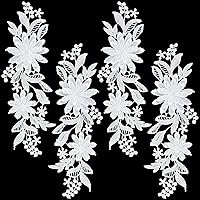 NBEADS 16 Pcs Gold Flower Embroidery Patch, Iron On Patches Sew On