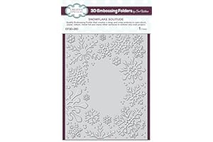 Creative Expressions Sue Wilson-Snowflake Solitude-3D Embossing Folder, 5.75 x 7.5 inches