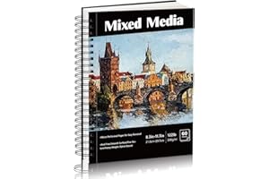 WSICSE Skizzenbuch A4, Dickes Papier 200g/m² Malblock Zeichenbuch Skizzenblock zum Skizzieren Illustration Porträt (60 Blatt/120 Seiten)