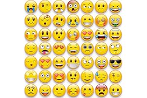 Laywvco 54Pcs Emoji Refrigerator Magnets Fridge Magnets for Locker Whiteboard Decorative Magnets - Cute Funny Magnets for School Home Kitchen Office Gift for Teacher Family and Friend