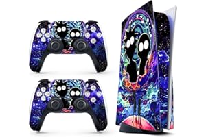 HK Studio PS5 Skin Hippie Metaverse - Easy Peel and Stick PS5 Skin Disc Edition with No Bubble, Waterproof - Playstation 5 Skin - Including PS5 Controller Skin and PS5 Console Skin