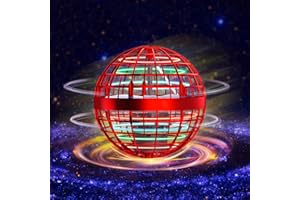 JOYSKY Hover Ball Flying Orb Ball Toy: Flying Spinner Ball Mini Drone RGB Light 360°Rotating Magic Hover Ball, Cool Flying ball Toys for Kids Adults, The Hover Ball Girls Boys Gifts (Red)