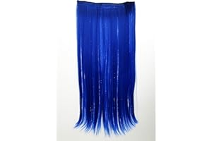 WIG ME UP - Extension large 5 clips lisse bleu néon YZF-3177-TF2517