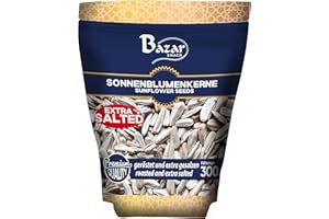 IKRACASE 3x Meinbazar Sonnenblumenkerne extra gesalzen und geröstet in Schale sunflower seeds 250g