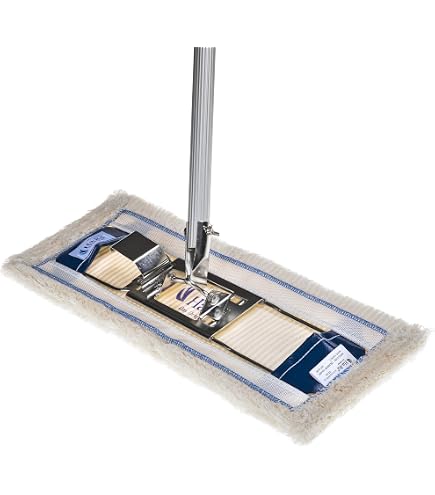Mocio In Acciaio Inox Ha-Ra Fondo Express 42 Cm – Tergicristallo Per Pavimenti E Pareti Con Manico Telescopico