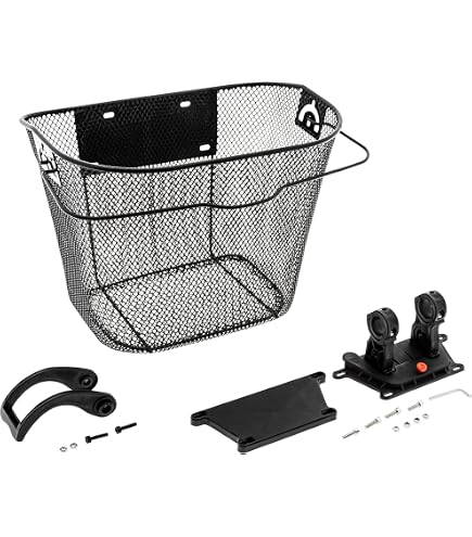 Panier Porte-Bagages Arrière Enfant 30x22x12cm Avec Poignée Ergonomique - Noir