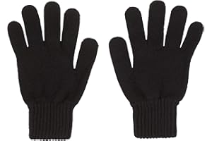 Komonee Black Mittens Gloves Unisex Warm Winter Outdoor Knitted Flexible Hand Warmers