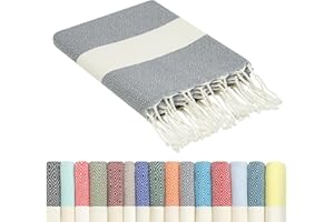 FLORA FURORA Ręcznik Plażowy, bawełna 100x200 cm duży | Fouta Ręcznik & Koc: kompaktowy, długi lekki cienki | koc piknikowy, hammam ręcznik sauna ręcznik, panie mężczyźni