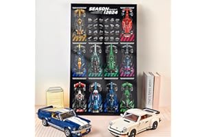 NOVDA Display Wandboard für Lego 77242-77251 F1 Rennwagen Display-Wandtafel Speed Champions 10-in-1 für Lego 66802 Auto-Wandhalterung 75x45 cm（Nur Rahmen）