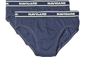 NAVIGARE UNDERWEAR BOY Confezione da 6 Slip Bambino E Ragazzo in Cotone BIELASTICO con Elastico Esterno Stampato - Colore Bianco E Colorati in Cotton Stretch Jersey. Articolo Scatolato singolarmente