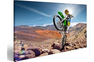islandburner Picture on Canvas Dirt Bike Wheely Moto Cross BMX Pictures Wall Pictures Poster