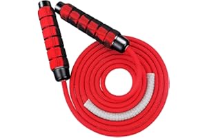 ‎IMOEBEL iMoebel Springseil Baumwolle Speed Rope - Verstellbar Seilspringen Seil Gewirr-frei mit Kugellagern Anti-Rutsch ergonomisch Griffe für Erwachsene Kinder Fitness Boxen Abnehmen Crossfit