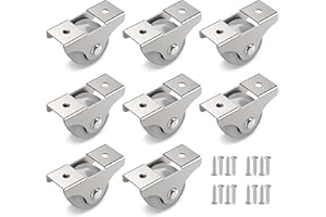 RAVN HAMAN Zestaw 8 Kółek do Mebli 25 mm - Mini Kółka do 10 kg - Małe Kółka Wewnętrzne - Skrzynkowe o Niskim Oporze Toczenia - Rolki Transportowe