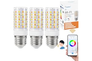 I-SHUNFA E27 RGB Led Smart Glühbirne, Farbwechsel mit Musiksynchronisation Lampen, 10W,12 Szenen, 16 Millionen DIY-Farben, WiFi LED Smart birne Funktionieren mit Alexa Heim-App（3 Stück）