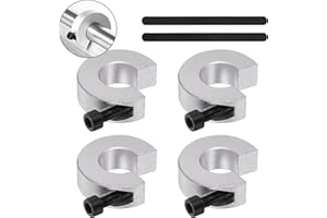 YIMATEECO SBR20 Linear Rail Stop Collars, 4pcs SBR20 Linear Rail Limit Fixing Rings Anti-Collision Block Stopper Aluminum Alloy Shaft Limit Fixing Rings CNC Parts Tool for 20mm Motion Shaft Guide (4 Pack)