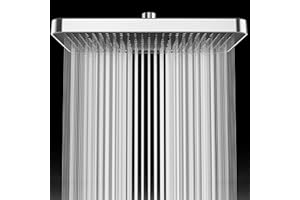 Deszczownica prysznicowa z deszczownicą kwadratowa Watersaving Yuanny głowica prysznicowa z dyszami zapobiegającymi osadzaniu się kamienia, regulowane głowice prysznicowe do zabudowy łazienka, duża,