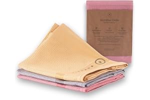 BOHORIA® Zestaw 3 ściereczek kuchennych z mikrofibry, chłonne ściereczki do czyszczenia bez smug bez środków czyszczących – ściereczki uniwersalne – ściereczki do okien 40 x 60 cm (zestaw 3 szt.)