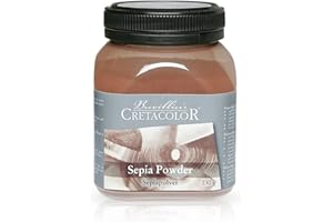 ‎CRETACOLOR CRETACOLOR Künstlerpulver, Sepiapulver, 230g, in Kunststoffdose, verwischbar, mit Wasser vermalbar
