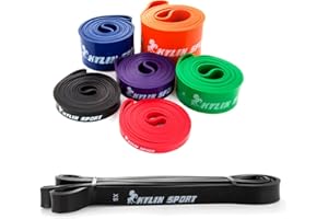 KYLIN SPORT Kylin Deporte elástico de Resistencia Banda de látex de Yoga Banda de Entrenamiento para musculación etirement recuperación Pilates kinésithérapie Culturismo para Hombre Mujer
