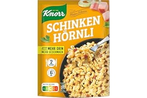‎KNORR Knorr Hüttenschmaus Pastagericht Schinken Hörnli leckere Pasta fertig in 6 Minuten 2 Portionen