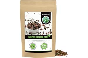 Blandade pepparkorn, Blandad paprika 100% naturlig, utan tillsatser, Vegan, pepparkorn Färgad (250 GR)