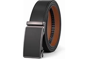 VRLEGEND Cintura Uomo Pelle Cinta Uomo Cricchetto Automatica Fibbia 35mm con Scatola Regalo