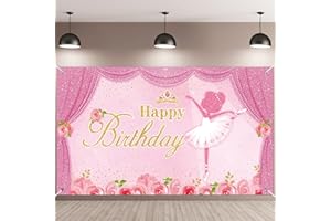 TATUO Decorazioni per Feste di Compleanno di Ballerine Fondali Fotografici per Ballerine Sfondo di Ragazze Forniture per Feste per Ballerine Decorazioni per Feste da Ballo per Compleanno Baby Shower