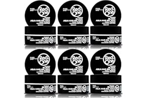 RedOne Cire Aquatique Coiffante Noir 150 ml | Maintien supplémentaire | pour hommes et femmes | Aspect brillant longue durée | Parfum Cerise | Contrôle maximum Lot de 6