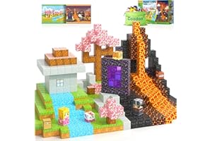 Coodoo Magnetic Blocks - Build Mine Magnet World Magic Portal Set, Magnetic Tiles Building Blocks Toddler Toy STEM Sensory Outdoor Toys for 3+ Year Old Boys & Girls, Creative Kids Games Kids Toys