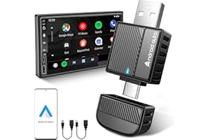 BYTEWAVE Android Auto Wireless Adapter UK, 2025 Wireless Android Auto Adapter [Easy Setup Plug&Play Latency-Free] Converts OEM Wired to Wireless, Compatible with OEM Android Auto Equipped Vehicles