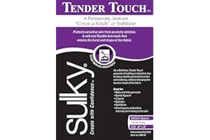 Sulky of America Cut Away Tender Touch Iron-On Backing White, 20" by 36", Plum Dandy (664-01)