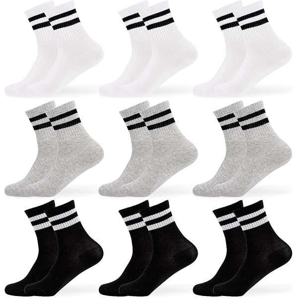 Lot De 12 Paires De Socquettes De Sport Unisexes Basic Treasure - Coton Respirant, Chaussettes Basses Noir Blanc Gris